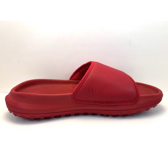 Under Armour‎ UA Slides Collegiate Athletic University of Wisconsin Red W Shoes - Picture 4 of 11
